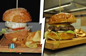 Kézműves hamburger menü 2 fő részére különböző burgerrel, házi limonádéval a Kantinban!