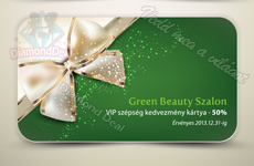 Green Beauty Szalonban szóló VIP kedvezmény kártya, minden szolgáltatás – 50%!