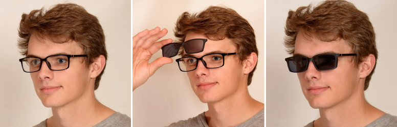 Clip-on keretes szemüveg napszemüveg előtéttel a Bártfalvi Optikában