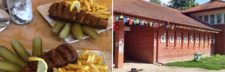 Dunakavics Étterem és Bowling Klub étterem része.