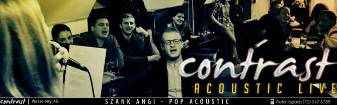 Contrast Bar, akusztik est, acoustic live, élő zene, akció