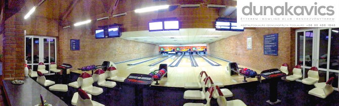 Dunakavics Étterem bowling pályái.