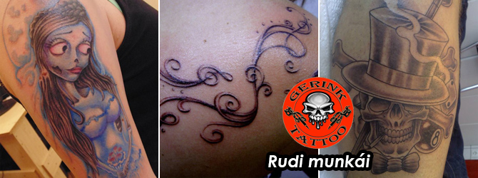 Válogatás Rudi munkáiból a Gerink Tattoo Studióból.