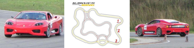 Ferrari F360 Modena replica élményvezetés a Kakucs Ringen.