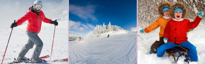 síelés, szánkózás Ausztriában