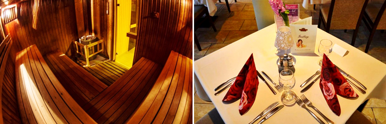 Wellness és étkező részleg