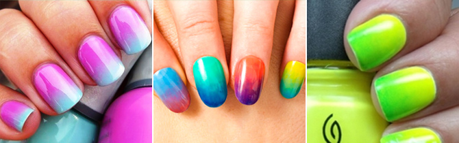 Ombre gél lakk, ombre lakkozás