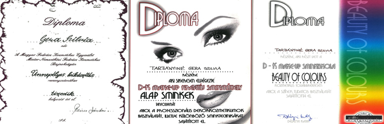 Tarjányiné Gera Szilvia diplomái