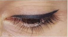 Szemhéj tetoválás - Szempillasűrítés vagy vékonyabb kontúr fekete vagy sötétbarna színnel
