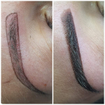 Szemöldöktetoválás púderes, satíros, félsatíros vagy szálas technikával többféle árnyalatban