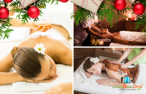 Aromaterápiás, csokoládés, mézes wellness masszázsterápia hölgyeknek Karácsonyi masszázscsokor