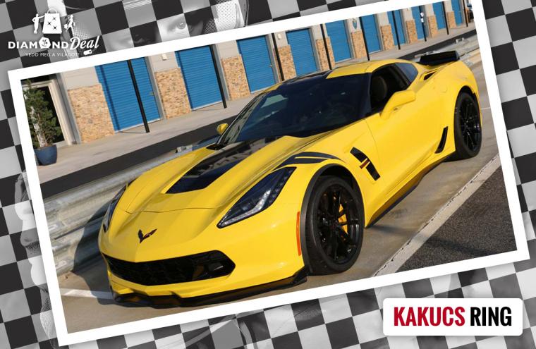 Nyomd a gázt Chevrolet Corvette kormányánál választható 3,5,6,8,10 vagy 12 körön át a Kakucs Ringen!