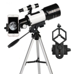 Csillagászati teleszkóp mobiltelefon adapterrel és állvánnyal