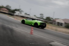 Egy igazi zöld szörny vár rád! Lamborghini Huracán Evo Spyder élményvezetés 3,5,6,8,10, vagy 12 kör
