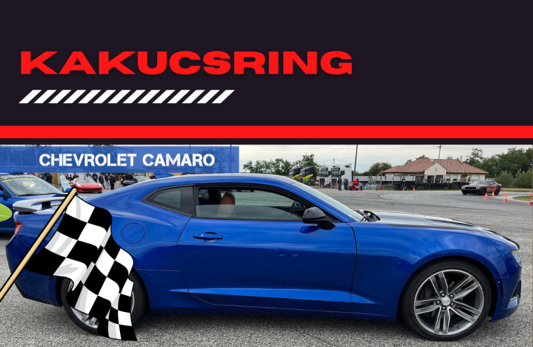 Vezess Chevrolet Camaro-t egy igazi versenypályán a Kakucsringen! 3,5,6,8,10 vagy 12 körön át