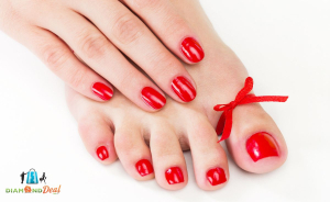 Ünnepi erősített géllakk kézen-lábon, a kézen 1-1 díszítéssel + ajándék kávé, XII. kerületben