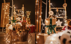 Páros, vagy családi fotózás, műteremben karácsonyi hangulatban a XI. kerületben