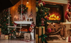 Páros, vagy családi fotózás, műteremben karácsonyi hangulatban a XI. kerületben