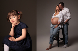 Egy órás fotózás műteremben maximum 3 főre, 8 db retusált képpel!