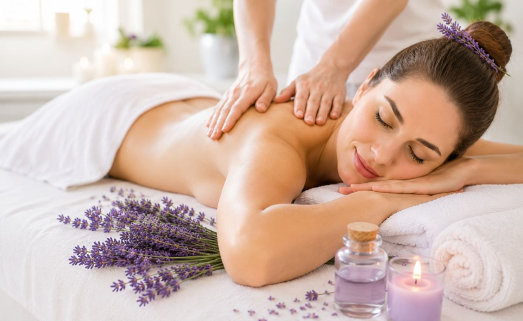 60 perces relaxáló, levendulás teljes testmasszázs. XII. kerületben