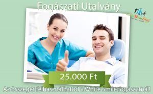 25.000 Ft értékű fogászati utalvány, 4 féle kezelésből válogathatsz!