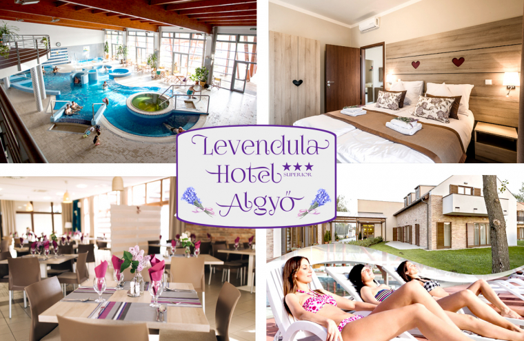 3 nap/ 2 éj/ 2 főre a Levendula Hotelben*** félpanziós ellátással, fürdőzéssel, ajándékokkal