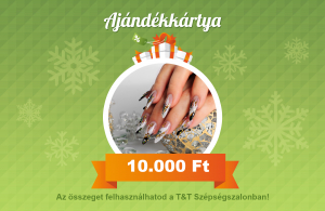 10.000 Ft értékű ajándékkártya, mely felhasználható manikűrre, műköröm építésre és töltésre!