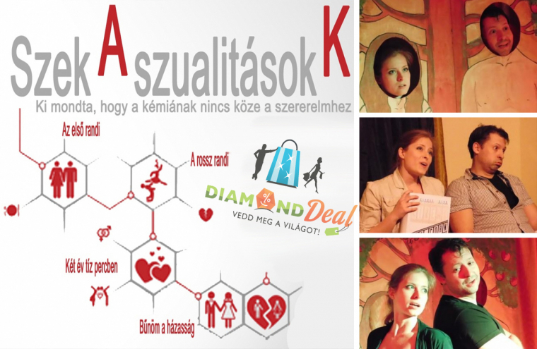Belépőjegy 2 fő részére a Szek(A)szualitások(K) c. zenés vígjátékra a Spinoza Színházban!