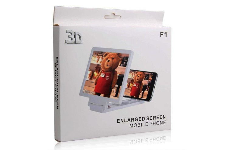 Mobiltelefon kijelző nagyító konzol, fehér színben - akár egy mozi, INGYENES PostaPont kiszállítás!