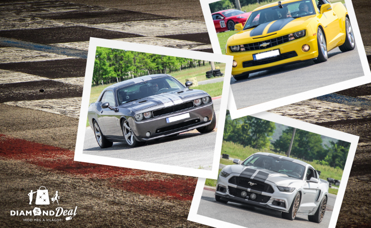 Vezess 3 körön át Camaro-t, Dodge Challengert és Ford Mustang GT 2016-ot a Kakucs Ringen!