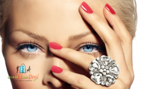 Gél lakkozás kézre, két ujj díszítésével a IV. kerületben