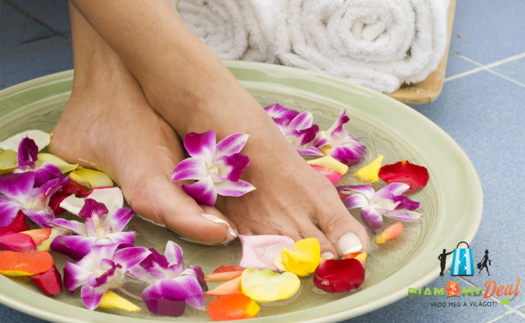 Választható gyógy- vagy esztétikai pedikűr bőrradírozással, tápláló krémezéssel, talpmasszázzsal