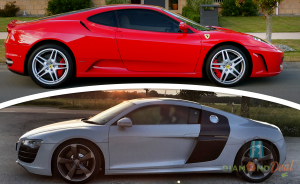 Tedd próbára a több mint 400 lóerős Audi R8-at vagy Ferrari F430-at, közúton!