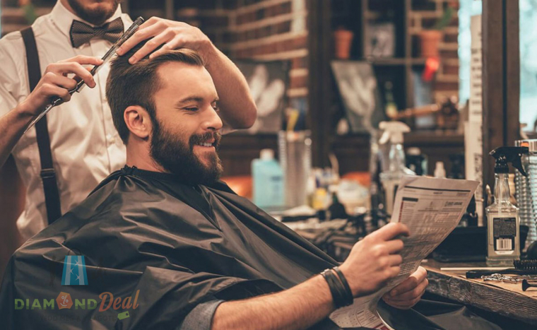 Férfi Barber Style hajvágás, szakáll igazítás és szakáll festés a Bársony Szalonban