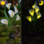 Kerti napelemes LED fehér kála világítás 75 cm