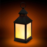 Elemes LED lámpás lobogást imitáló lánggal fekete 27 cm