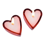 2 db-os Szív alakú illatos gyertya szett a romantikus hangulatért