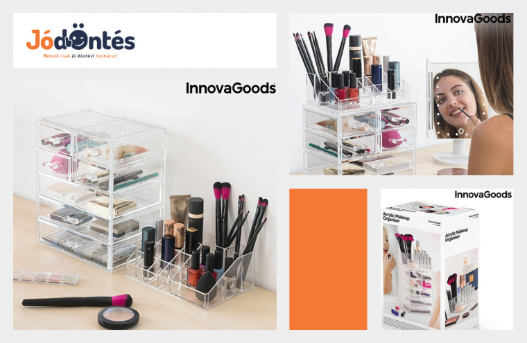 InnovaGoods Home Organize akril makeup rendező