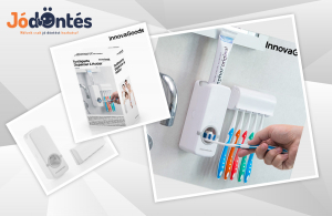 InnovaGoods Home Houseware fogkrém adagoló és fogkefe tartó