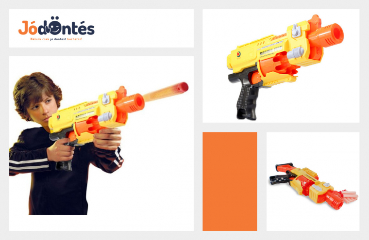 Játék gépfegyver hab lövedékekkel