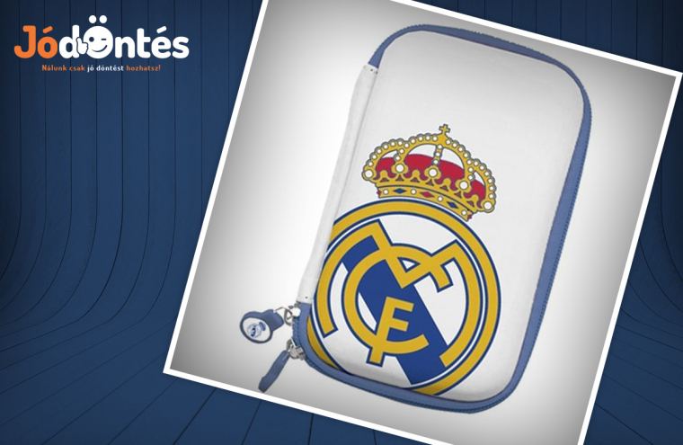 3,5 hüvelykes külső tárhely tok Real Madrid C. F. címerrel