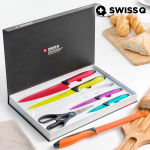 6 darabos Swiss Q High Quality rozsdamentes acél késkészlet