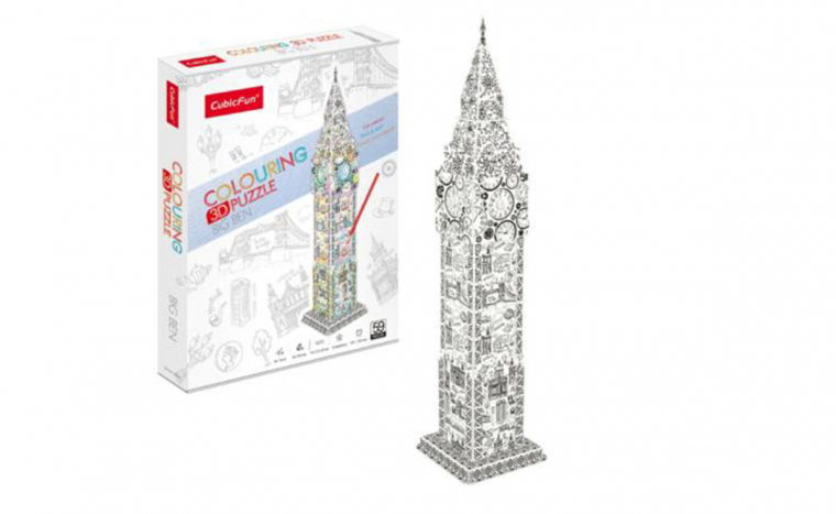 3D puzzle kiszínezhető Big Ben