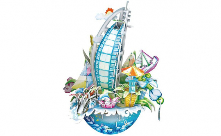 3D puzzle Dubai persely