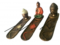 Buddhás vagy Buddha fejes füstölőtartó 5 csomag ajándék füstölőpálcával