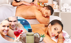 Csokoládés-kókuszos páros masszázs 120 percben, 90 perc wellness-szel a Diamond Masszázs Stúdióban!