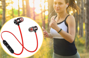 X10 sport bluetooth fülhallgató piros színben