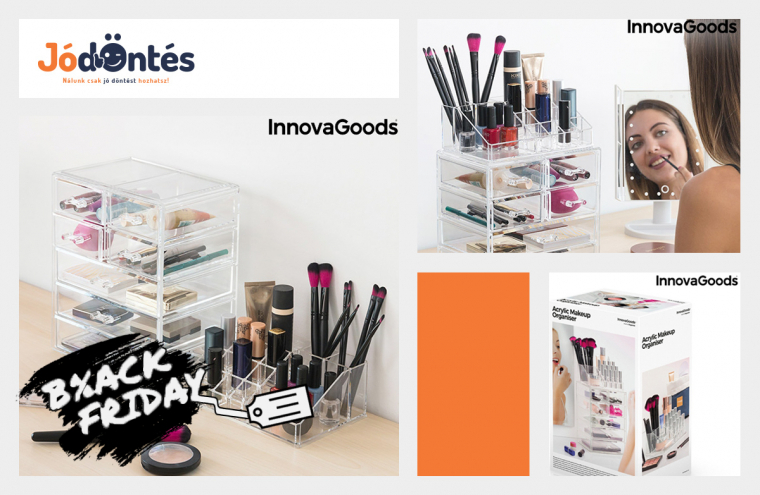 InnovaGoods Home Organize akril makeup rendező