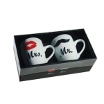 Mr. és Mrs. feliratú 250 ml-es kerámia bögrék 