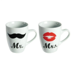Mr. és Mrs. feliratú 250 ml-es kerámia bögrék 